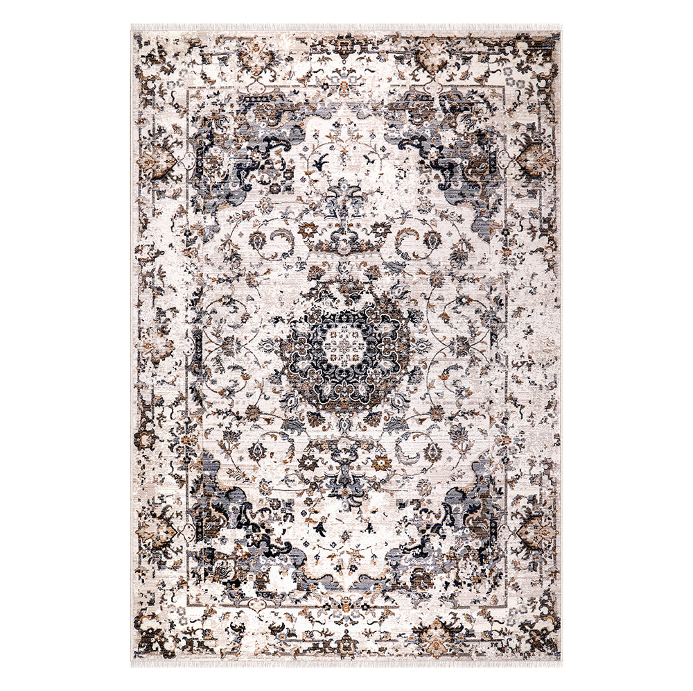 Sena Medallion Ivory Silver Rug 2 The Rugs Outlet
