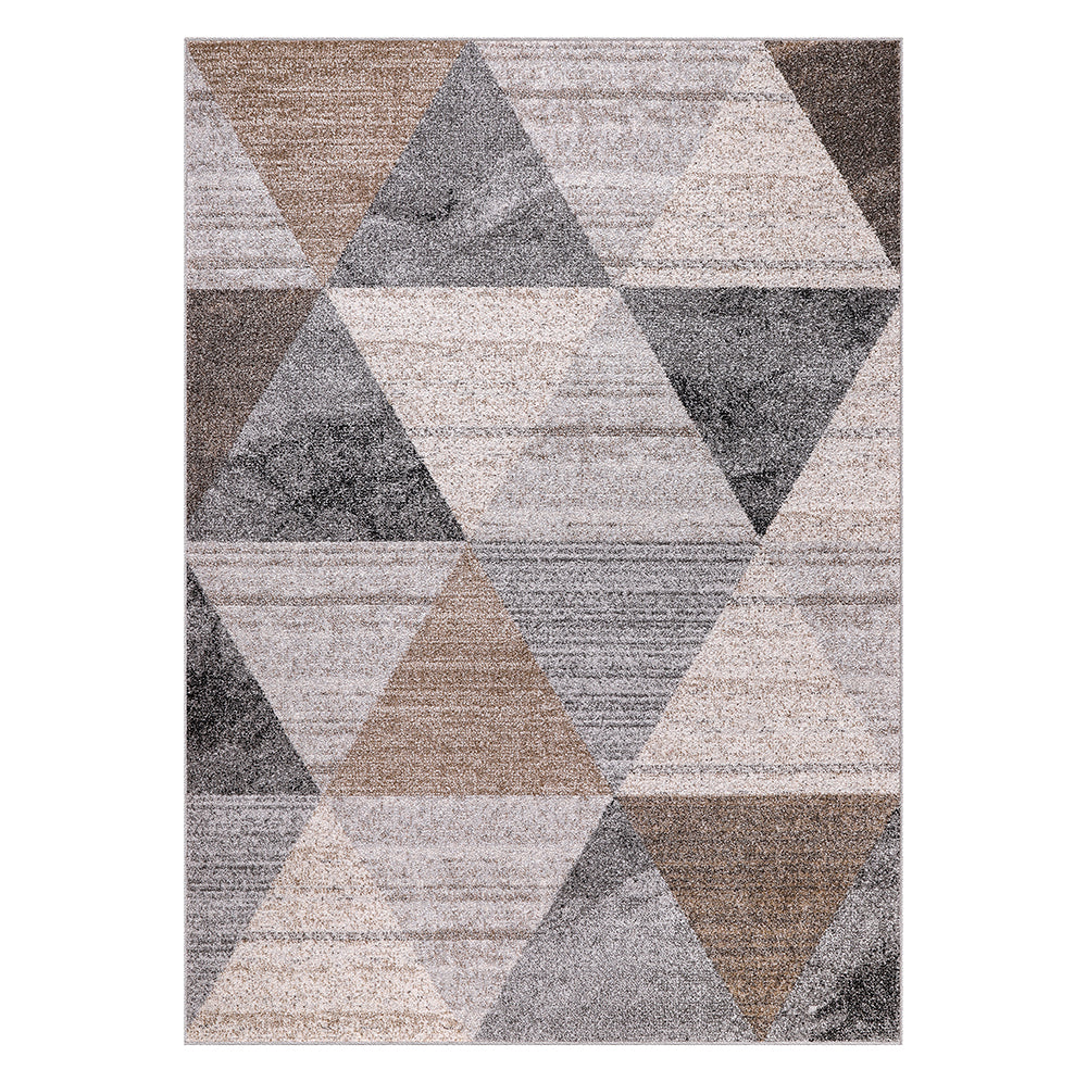 Rio 927 Grey Beige Pyramids The Rugs Outlet