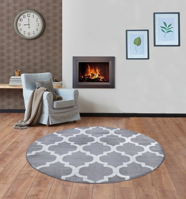 Trendy 09 Grey Trellis Design Area Rug The Rugs Outlet