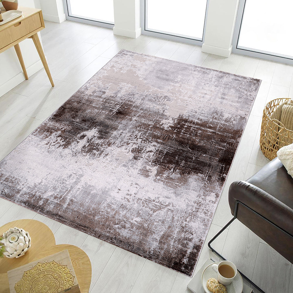 Lulu Contemporary Silver Beige Rug 1 The Rugs Outlet