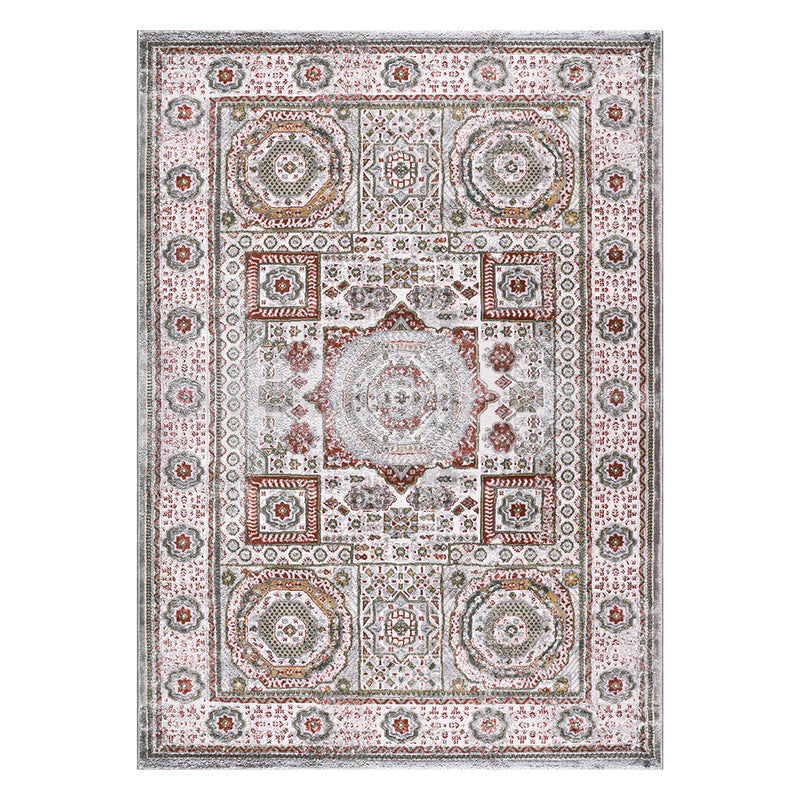 Lulu Traditional Grey Rose Area Rug