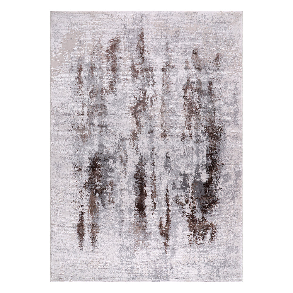 Lulu Modern Abstract Cream Brown Rug 2 The Rugs Outlet