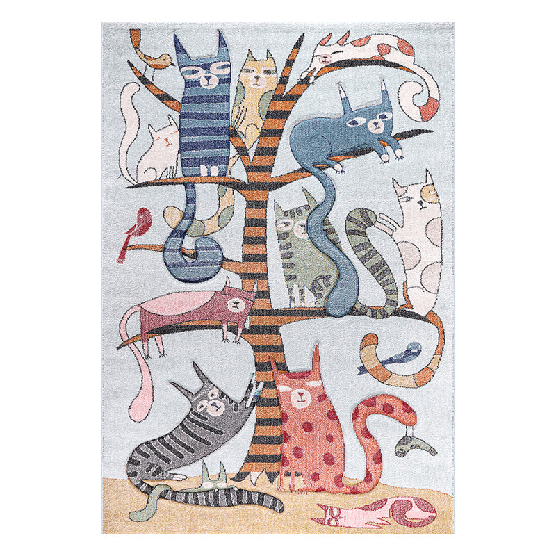 Funny Collection Cats Blue Cream Area Rug 2 therugsoutlet.ca
