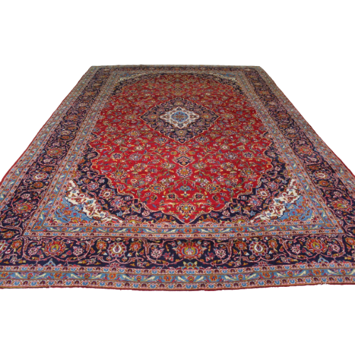Hand-Knotted Medallion Area Rug – Red – 268X347 CM | 8'10"X11'5" therugsoutlet.ca