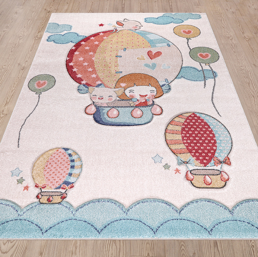 Funny Balloon Cream Kids Rug 3 therugsoutlet.ca