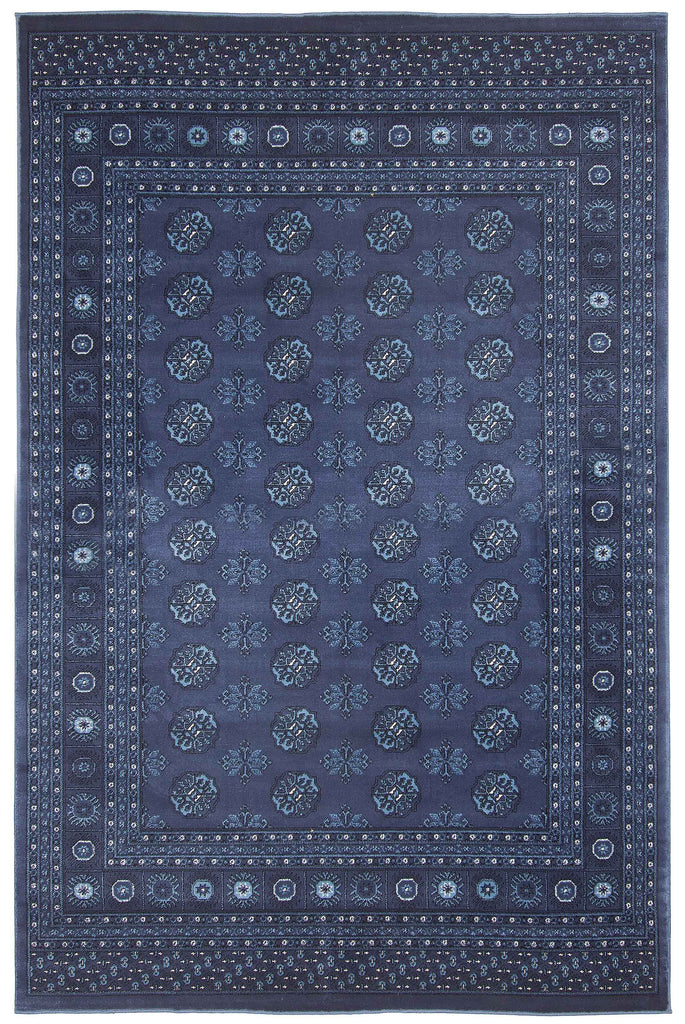 Navoi Traditional Area Rug Navy Blue Therugsoutlet.ca