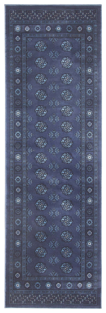 Navoi Traditional Area Rug Navy Blue Therugsoutlet.ca