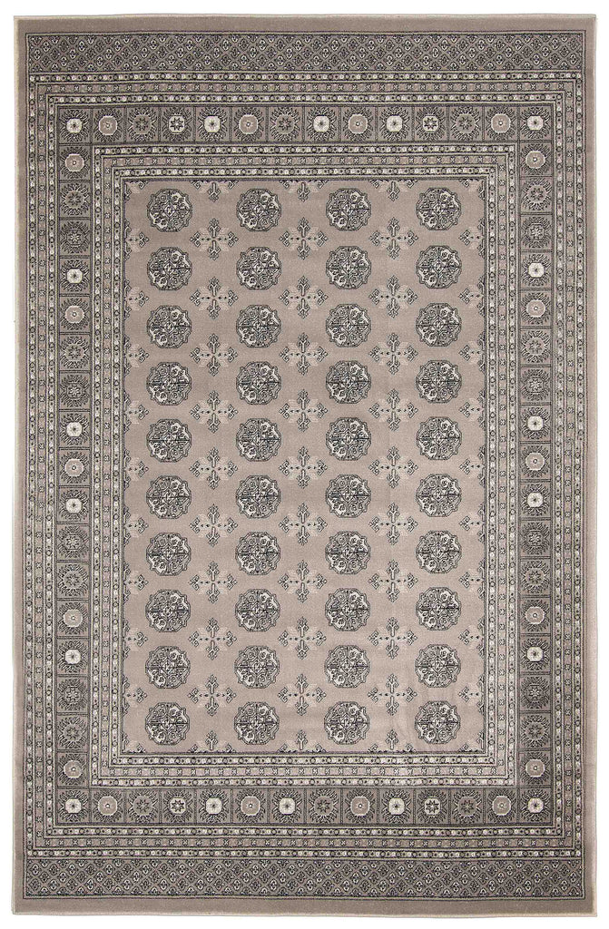 Navoi Bokhara Traditional Area Rug Grey therugsoutlet.ca