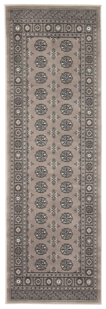 Navoi Bokhara Traditional Area Rug Grey therugsoutlet.ca