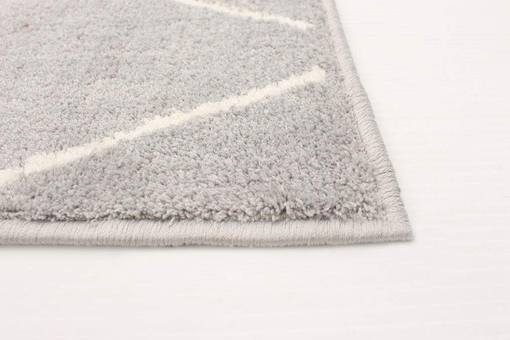 Zircon Geometric Area Rug Grey and White Therugsoutlet.ca