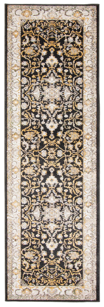 Tidal Traditional Washable Rug Black therugsoutlet.ca
