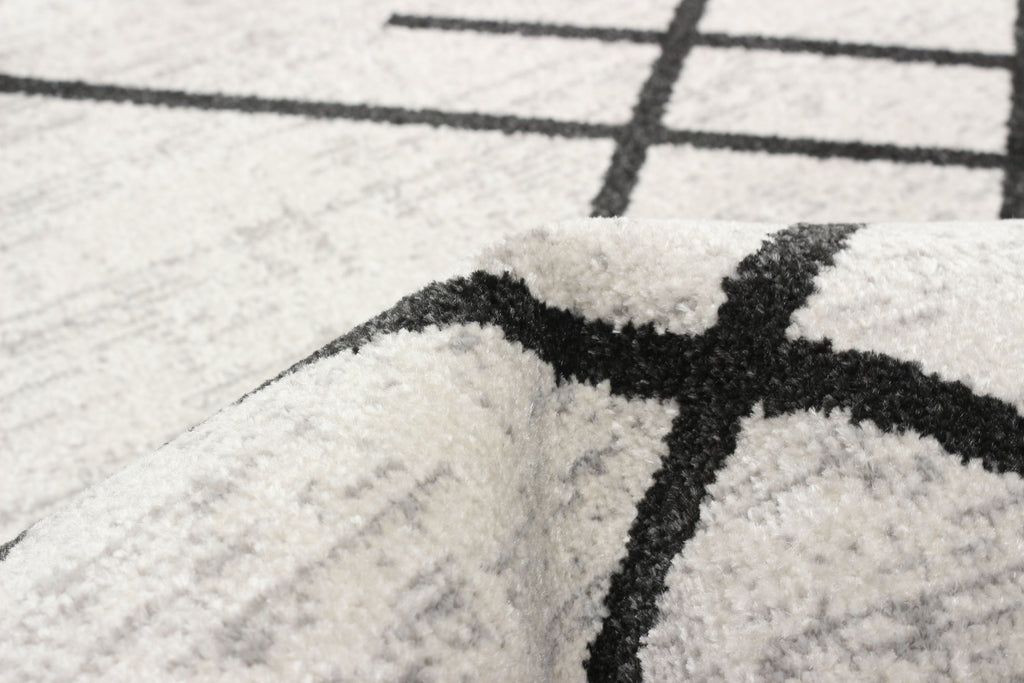 Tidal Cuzco Washable Rug Ivory/Black therugsoutlet.ca