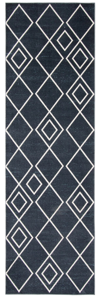 Tidal Diamonds Washable Rug Blue therugsoutlet.ca