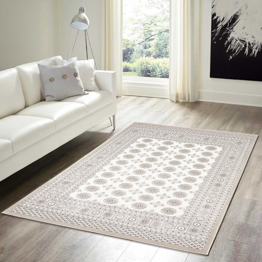 Navoi Traditional Area Rug Ivory Cream Therugsoutlet.ca