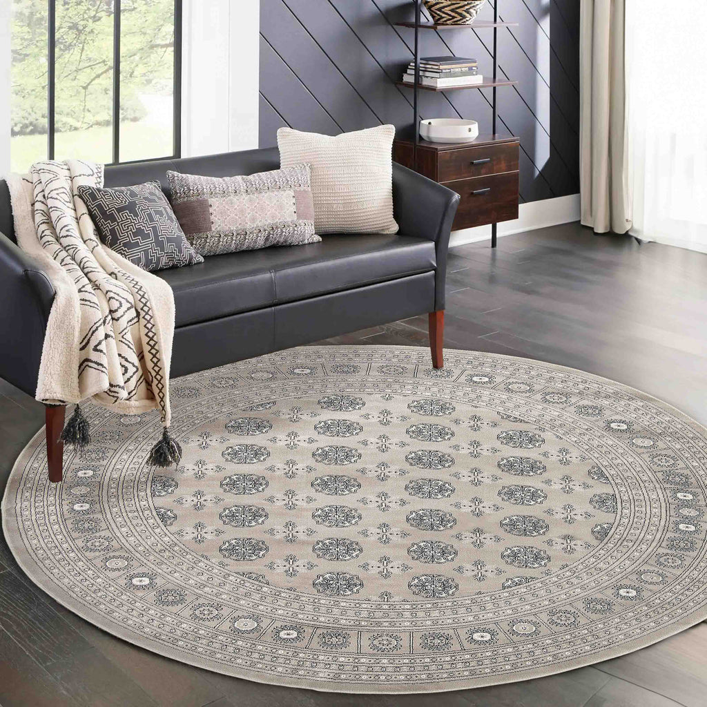 Navoi Bokhara Traditional Area Rug Grey therugsoutlet.ca