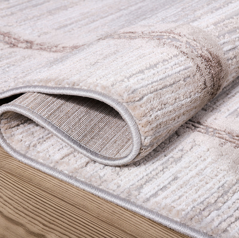 Lulu Borderedd Silver Beige Area Rug 6 therugsoutlet.ca
