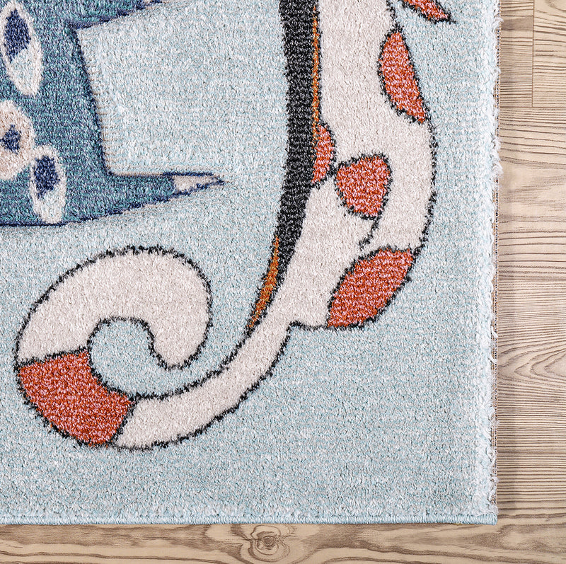 Funny Collection Cats Blue Cream Area Rug 4 therugsoutlet.ca