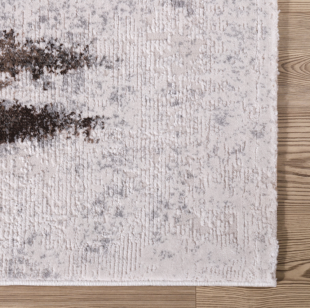 Lulu Modern Abstract Cream Brown Rug 5 The Rugs Outlet