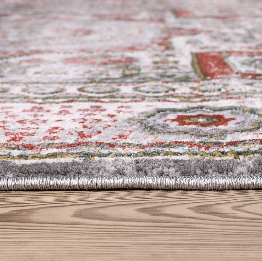 Lulu Traditional Grey Rose Rug 4 The Rugs Outlet