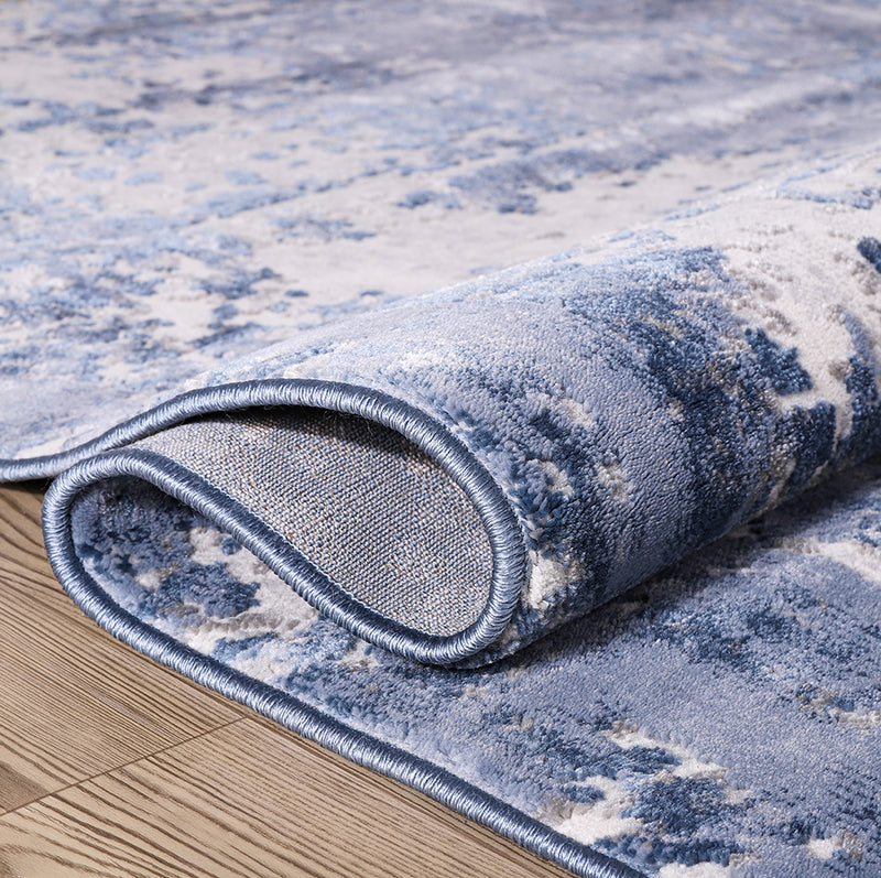 Lulu Abstract Navy Cream Area Rug 6 therugsoutlet.ca