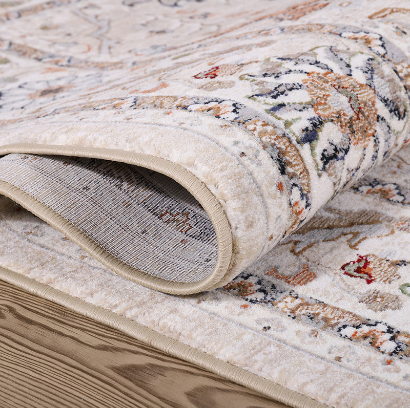 Selin Traditional Ivory Beige Area Rug