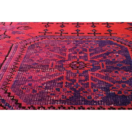 Turkish Vintage Hand-Knotted Red Wool 93 x 344 cm (3'1" x 11'3")
