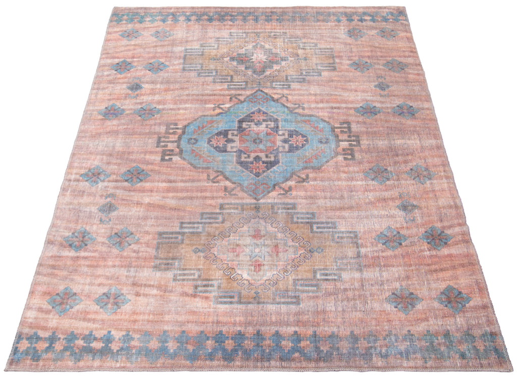 Bozorg Medallion Washable Area Rug Copper Therugsoutlet.ca