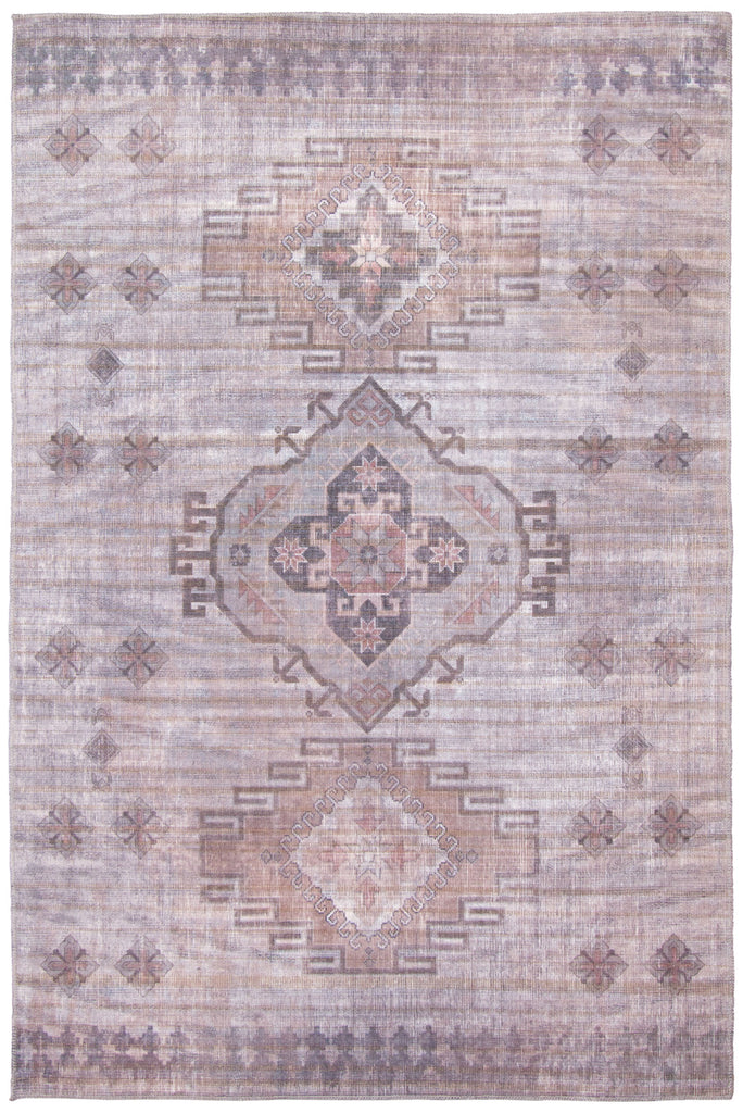 Bozorg Medallion Washable Area Rug Grey Therugsoutlet.ca