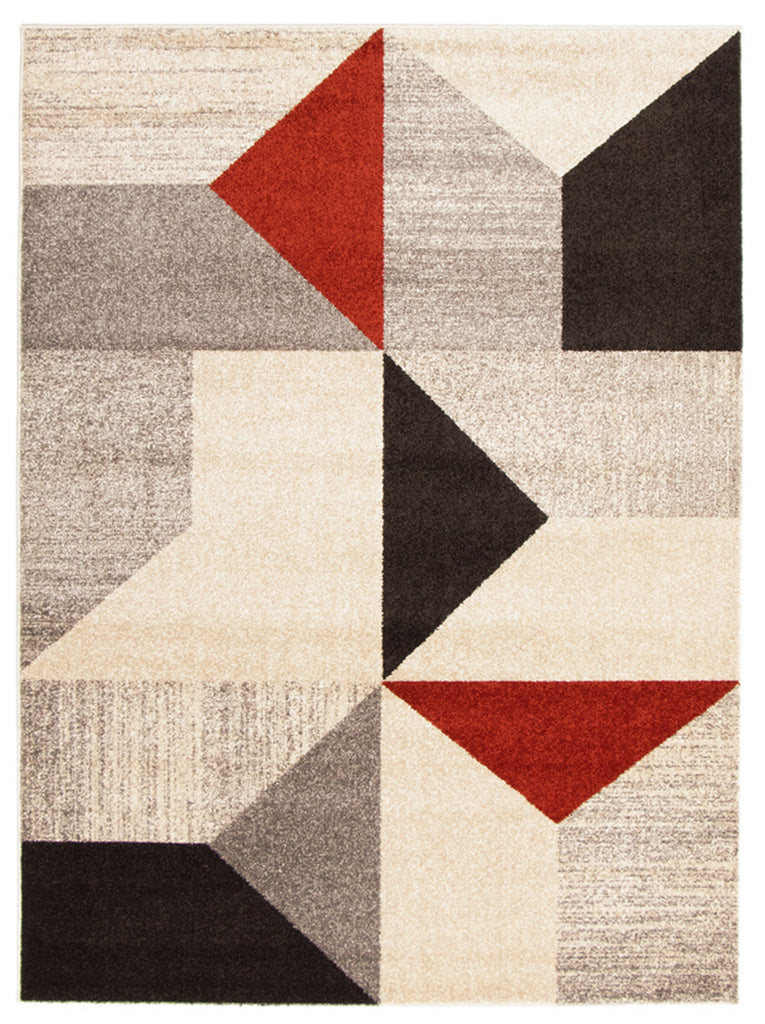 Bruges Area Rug Grey and Red Therugsoutlet.ca