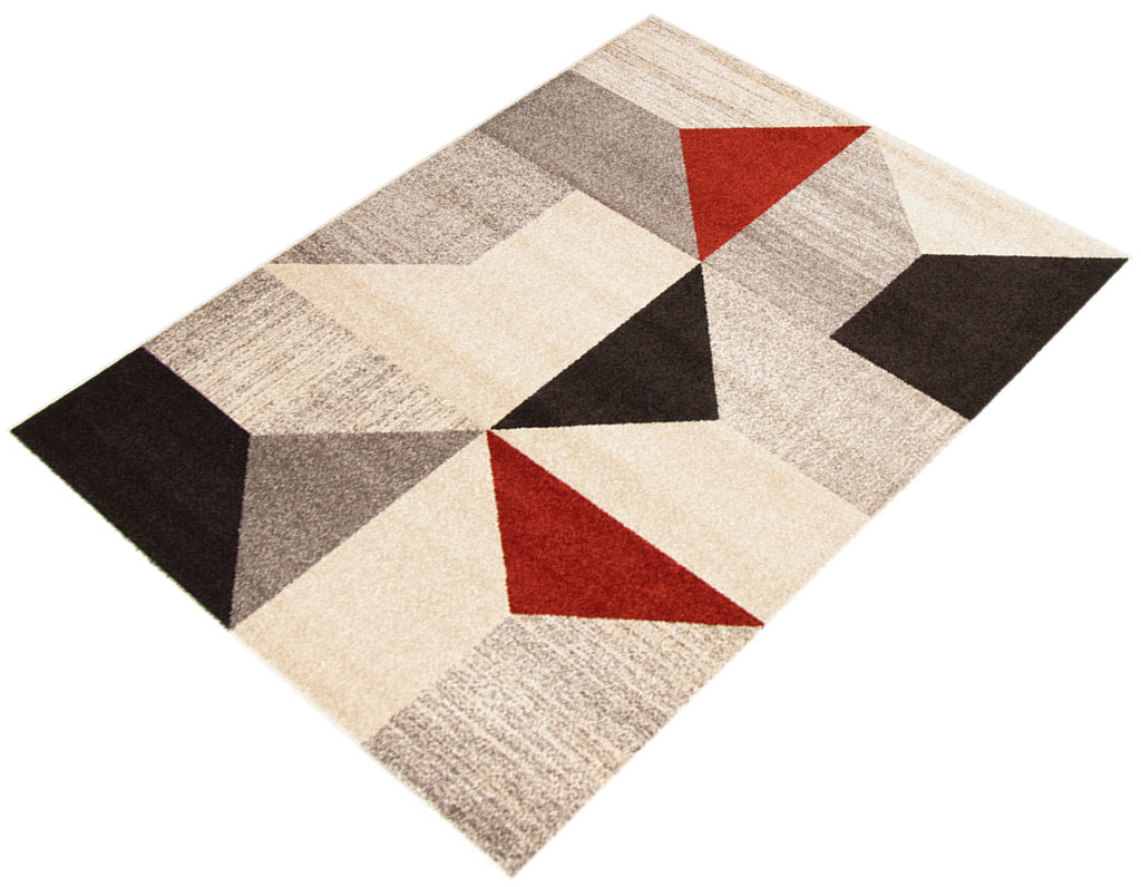 Bruges Area Rug Grey and Red Therugsoutlet.ca