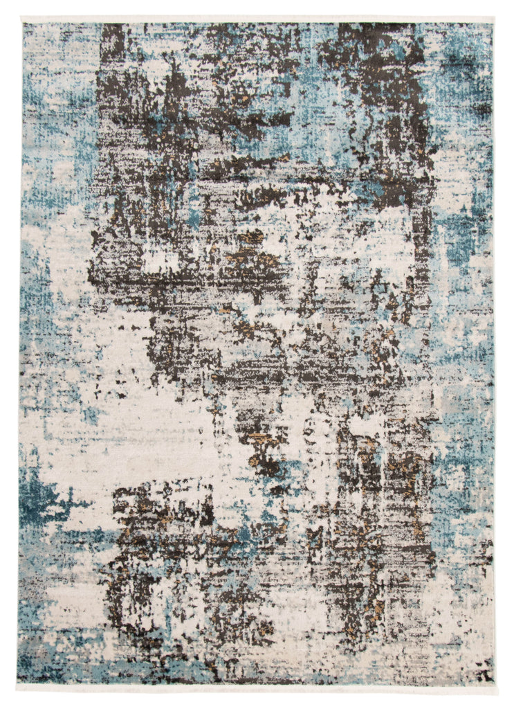 Cypress Abstract Area Rug Blue and Grey Therugsoutlet.ca