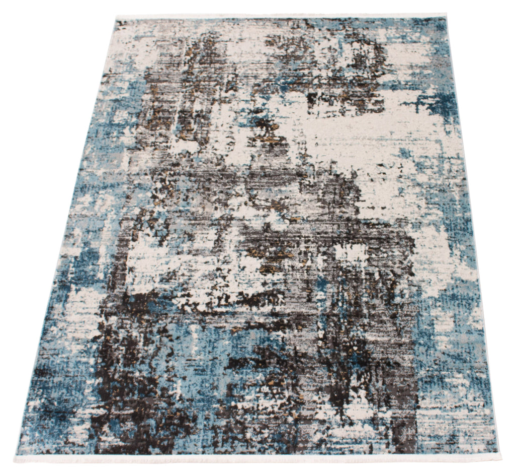 Cypress Abstract Area Rug Blue and Grey Therugsoutlet.ca