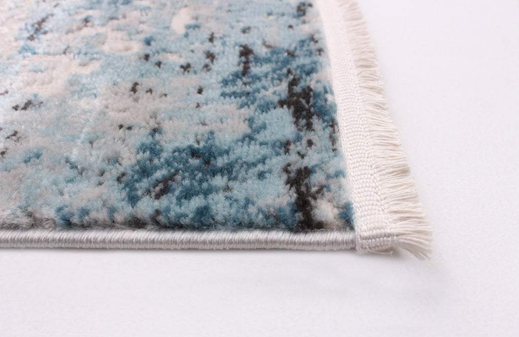 Cypress Abstract Area Rug Blue and Grey Therugsoutlet.ca