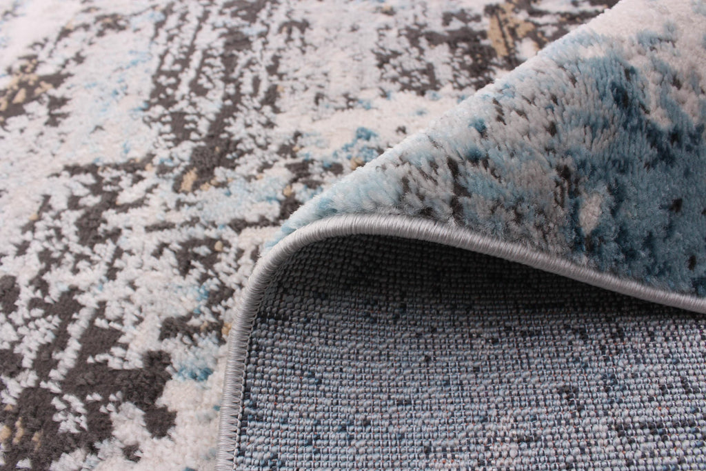 Cypress Abstract Area Rug Blue and Grey Therugsoutlet.ca