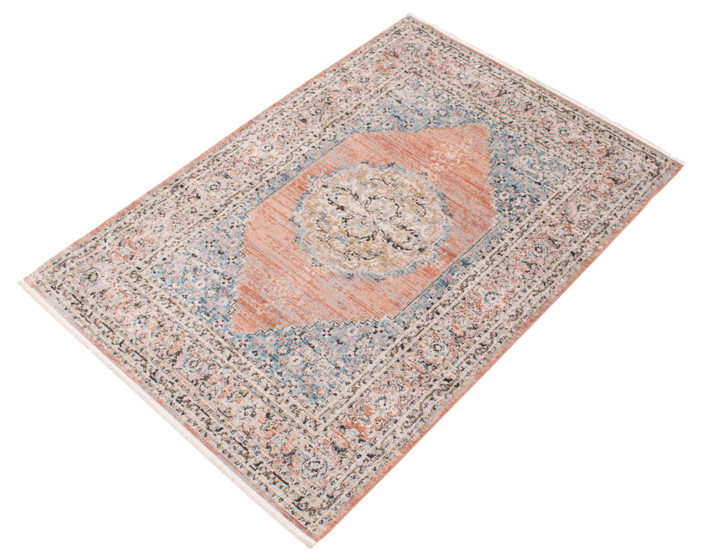 Damavand Traditional Medallion Area Rug Copper Therugsoutlet.ca