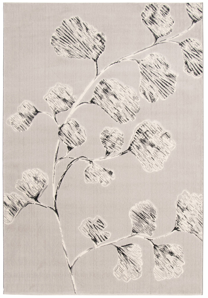 Diva Floral Area Rug Grey Therugsoutlet.ca