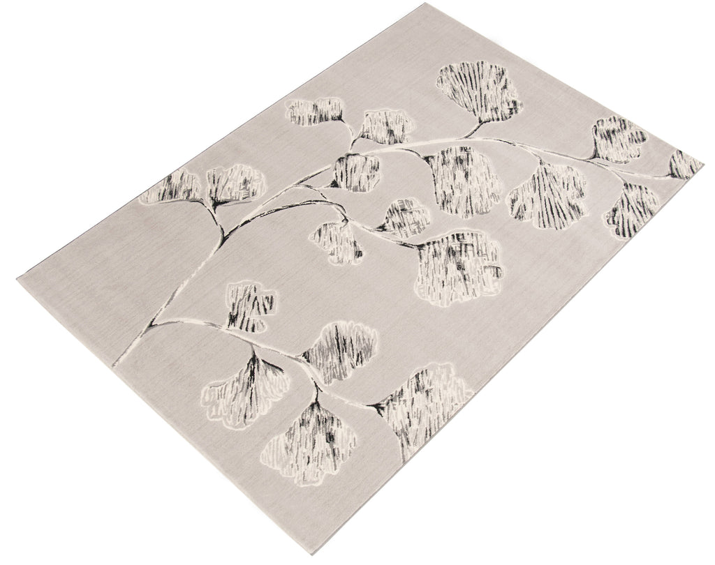 Diva Floral Area Rug Grey Therugsoutlet.ca