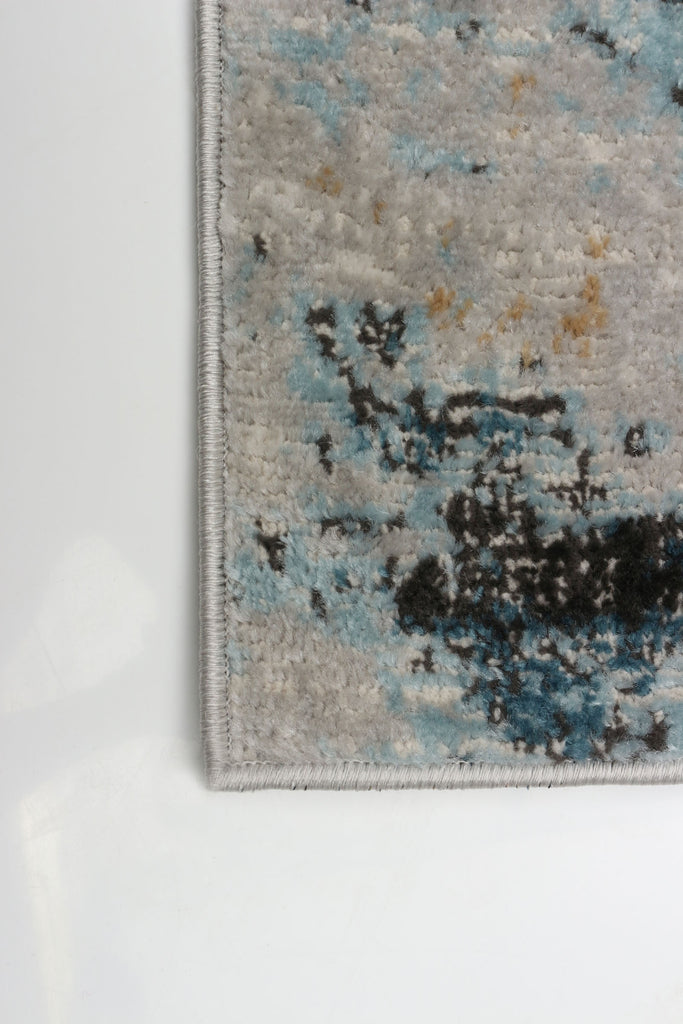 Everest Abstract Area Rug Blue and Grey Therugsoutlet.ca