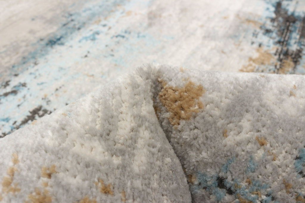 Everest Abstract Area Rug Blue and Grey Therugsoutlet.ca