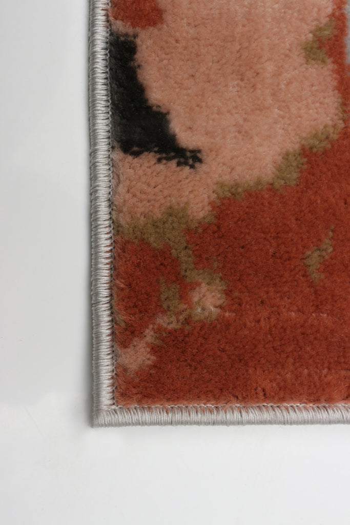 Lena Floral Area Rug Ivory and Orange Therugsoutlet.ca