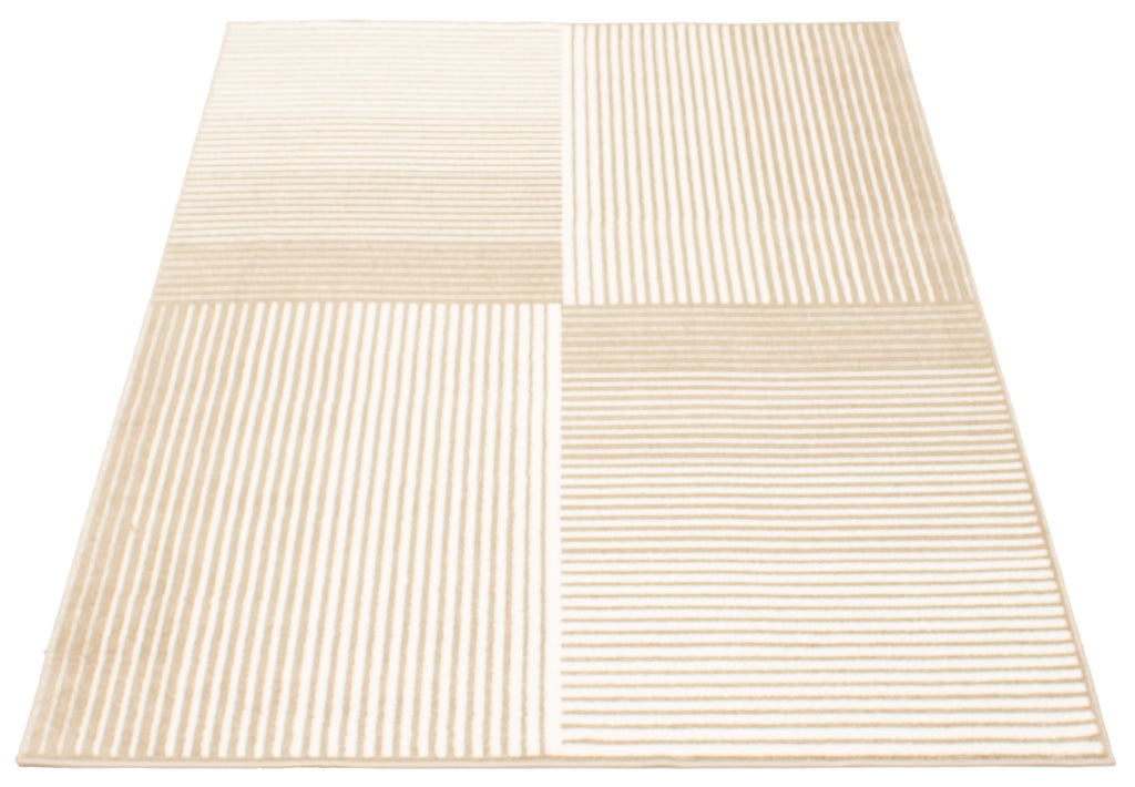 Milieu Area Rug Beige and White Therugsoutlet.ca