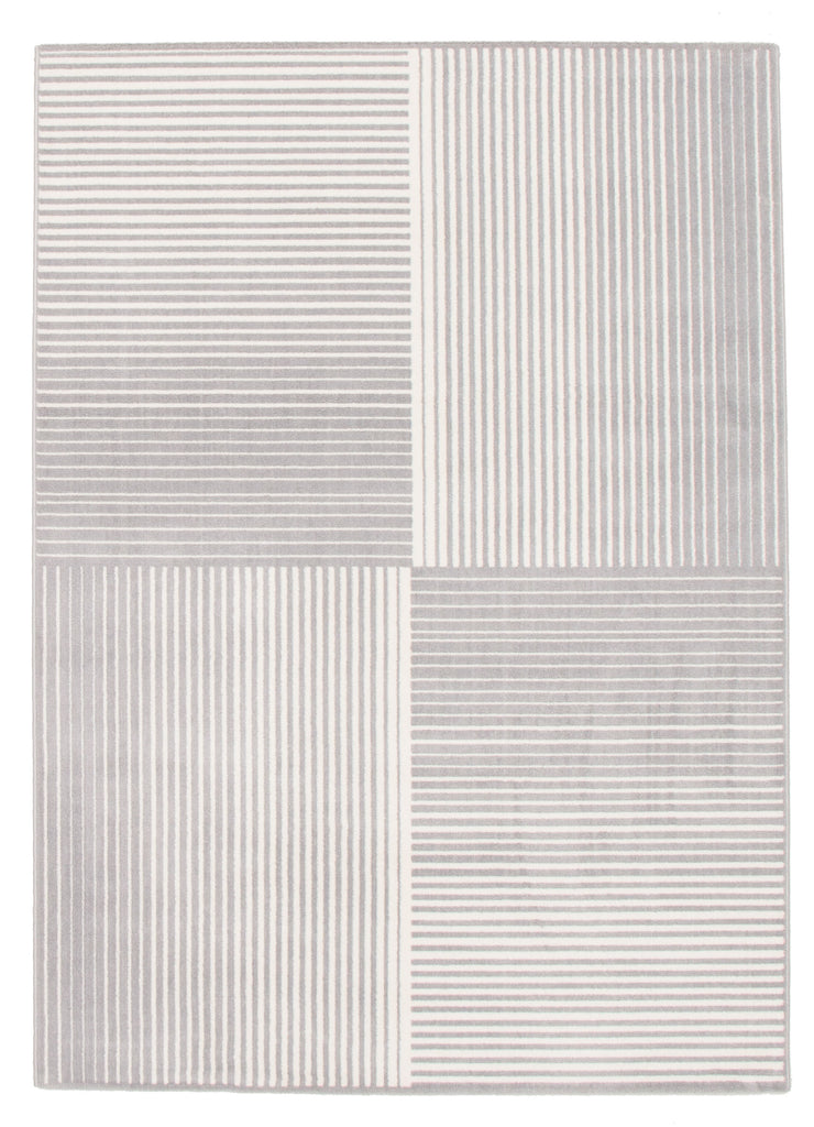 Milieu Area Rug White and Grey Therugsoutlet.ca