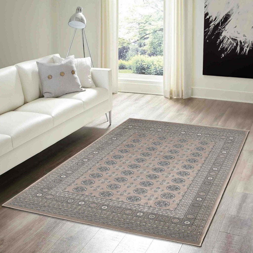 Navoi Bokhara Traditional Area Rug Grey therugsoutlet.ca