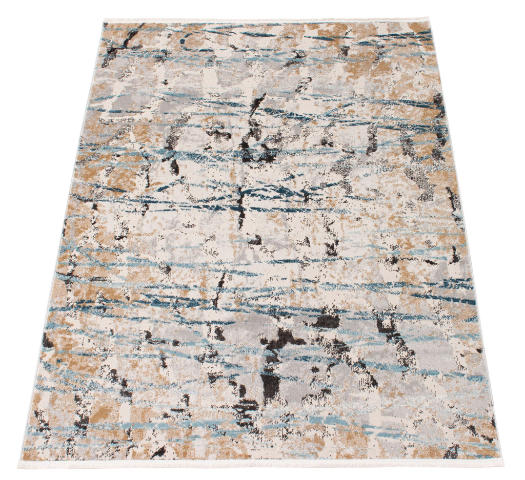 Nevada Abstract Area Rug Blue and Grey Therugsoutlet.ca