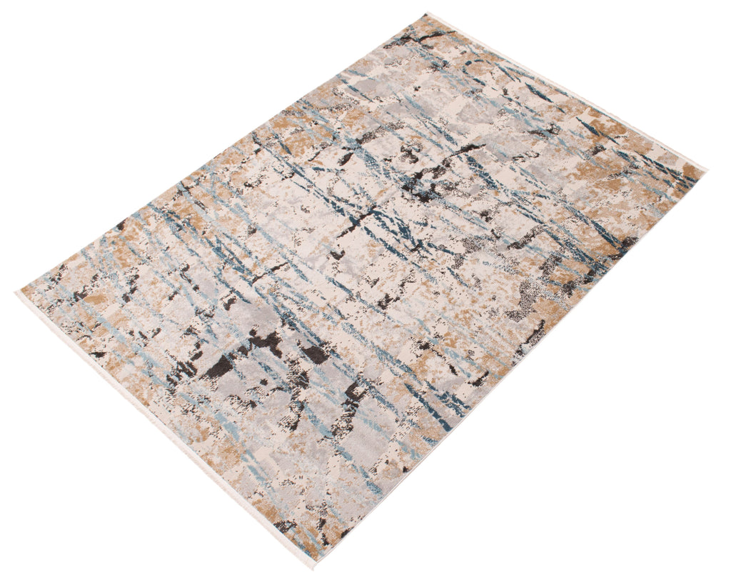 Nevada Abstract Area Rug Blue and Grey Therugsoutlet.ca