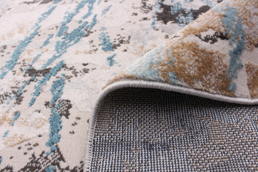 Nevada Abstract Area Rug Blue and Grey Therugsoutlet.ca