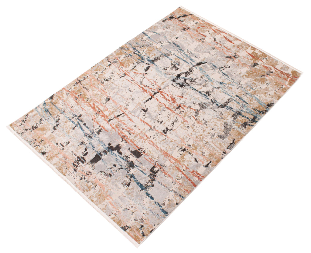 Nevada Abstract Area Rug Cream and Grey Therugsoutlet.ca