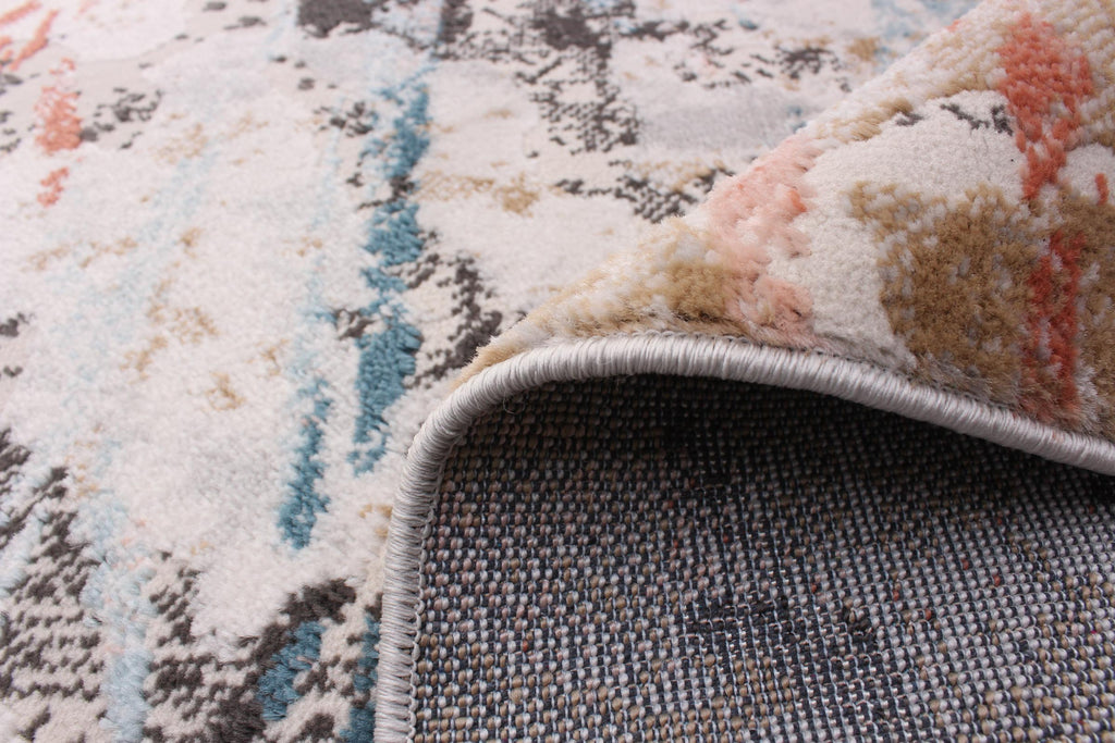 Nevada Abstract Area Rug Cream and Grey Therugsoutlet.ca