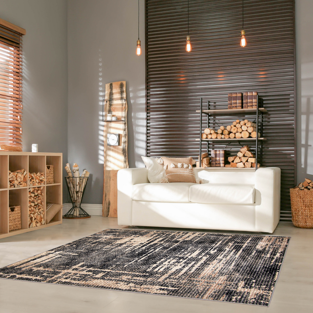 Orbona Abstract Area Rug Taupe Therugsoutlet.ca