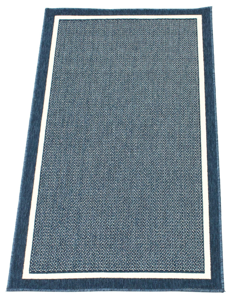 Plata Bordered Indoor/Outdoor Washable Area Rug Blue Therugsoutlet.ca